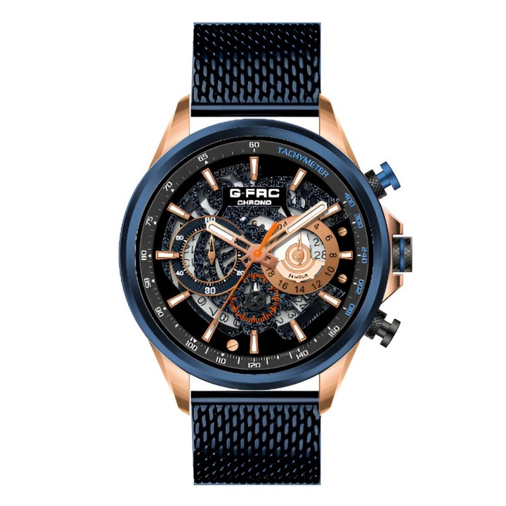 Reloj G-force H3718g Cronografo Funcional Acero + Estuche