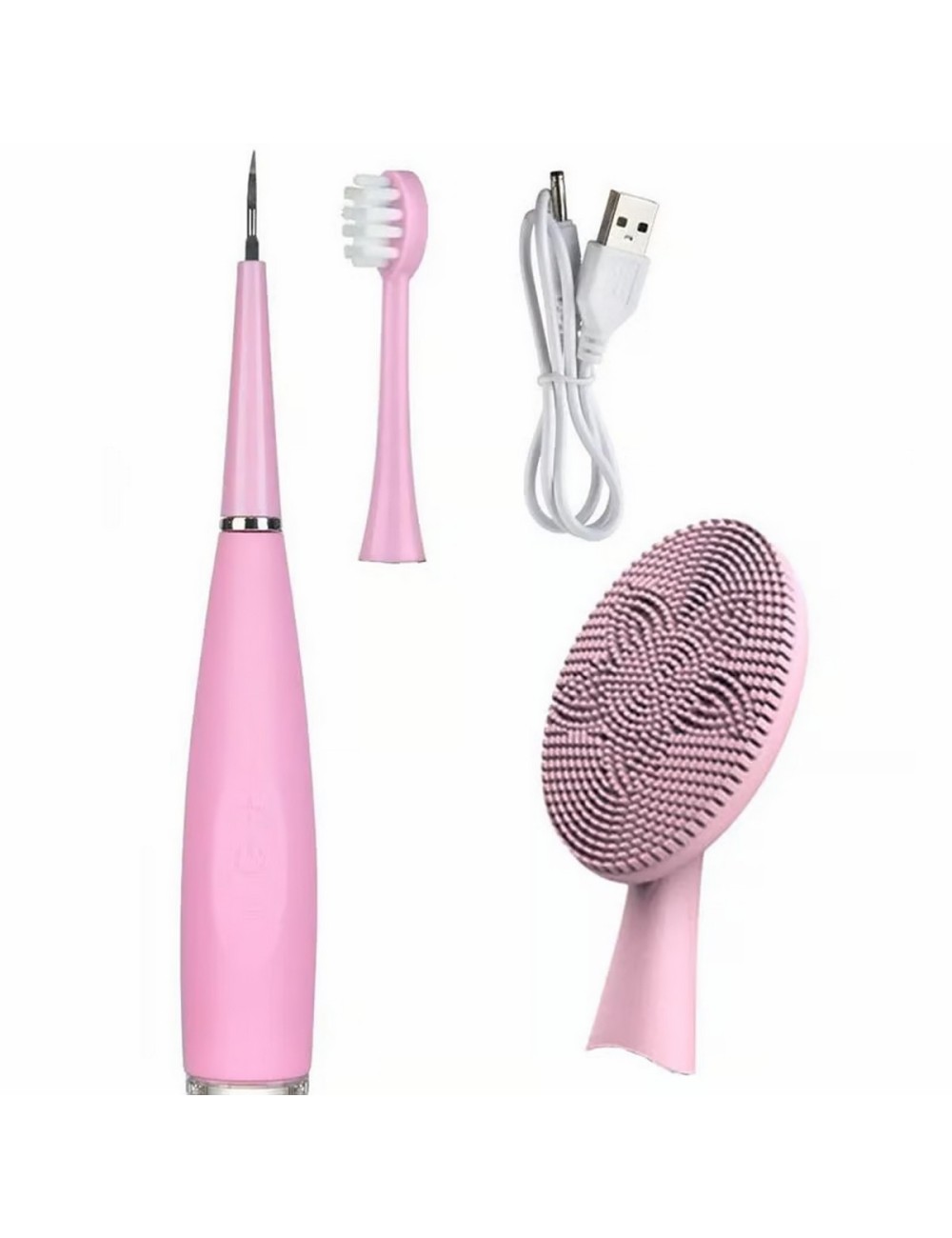 Cepillo Masajeador 3 En 1 Limpiador Recargable Mujer