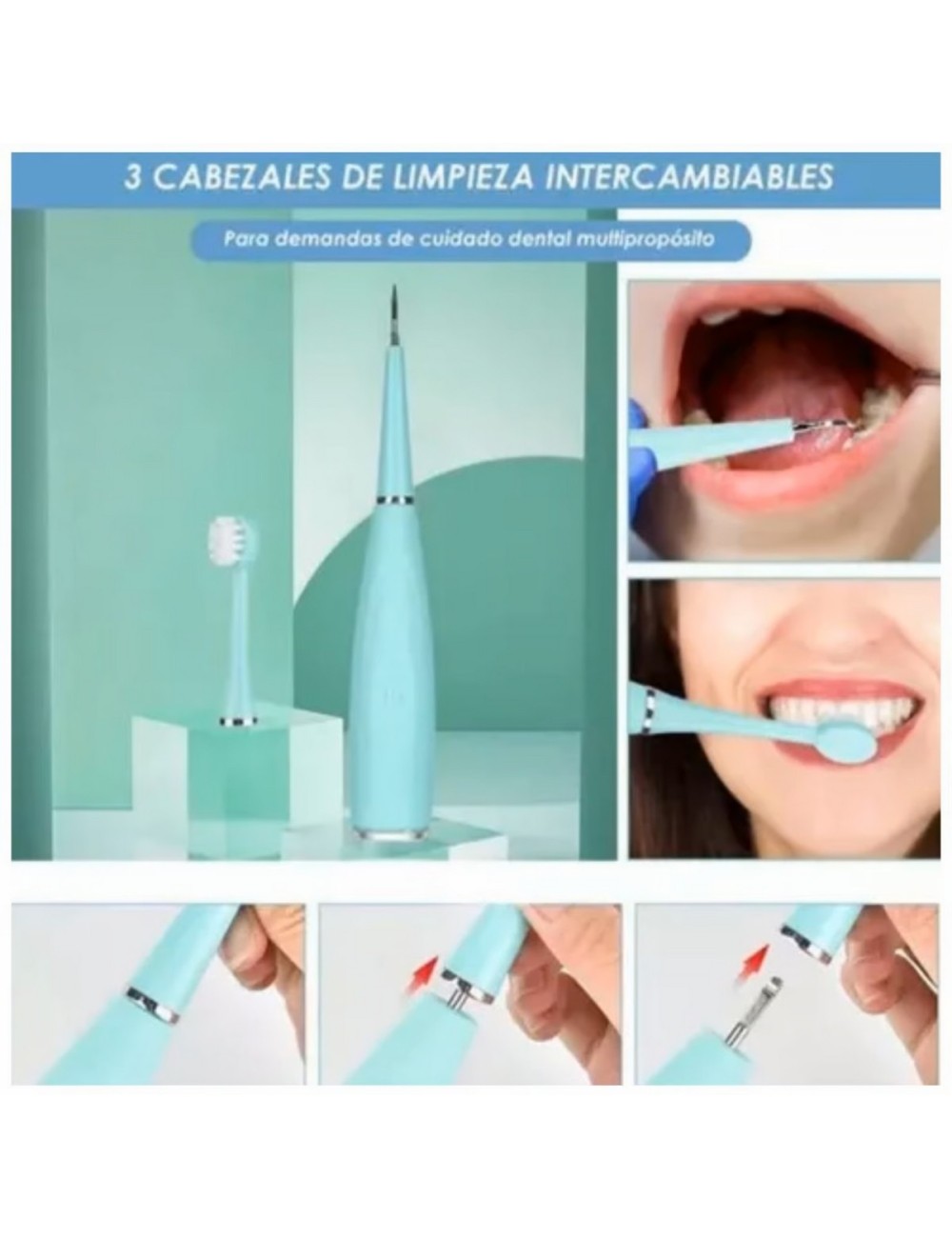 Cepillo Masajeador 3 En 1 Limpiador Recargable Unisex