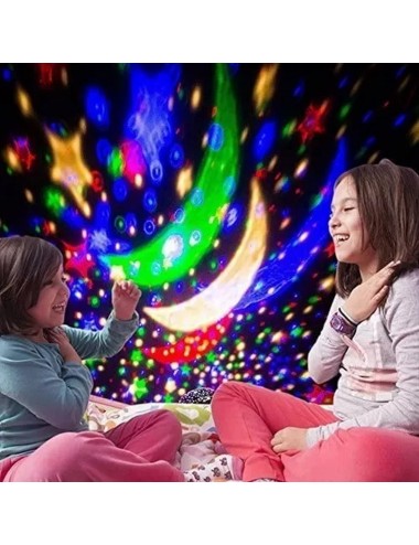 Lampara Rotatoria Proyector Cielo Estrellas Noche Dormir