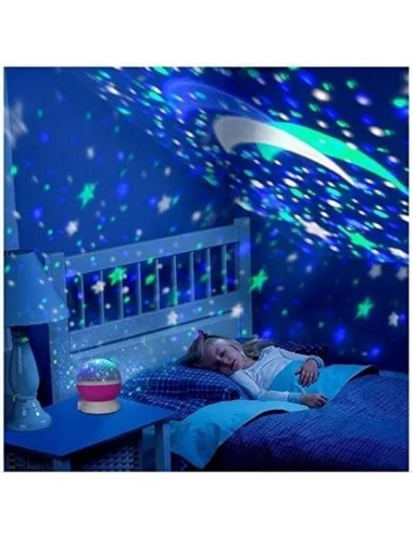 Lampara Rotatoria Proyector Cielo Estrellas Noche Dormir