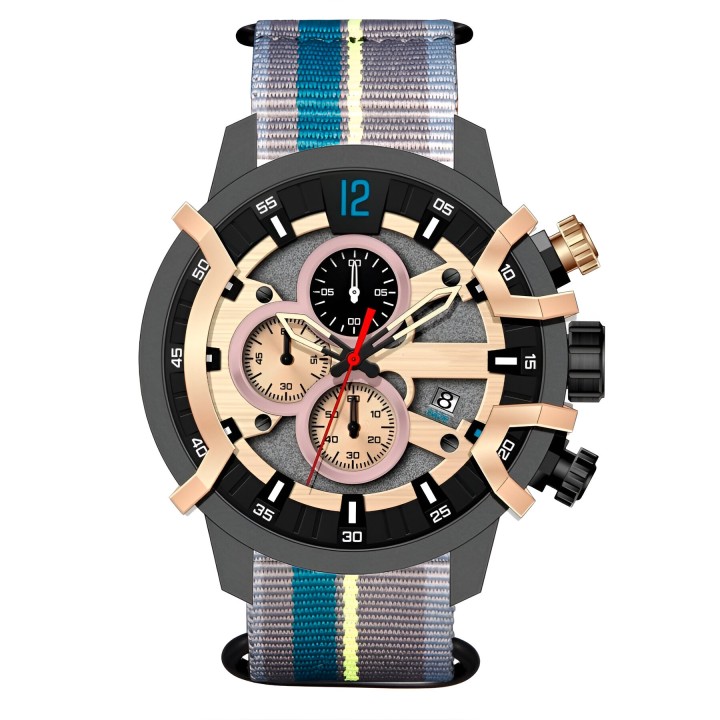 Reloj G-force H4051g Cronografo Funcional Cuero + Estuche
