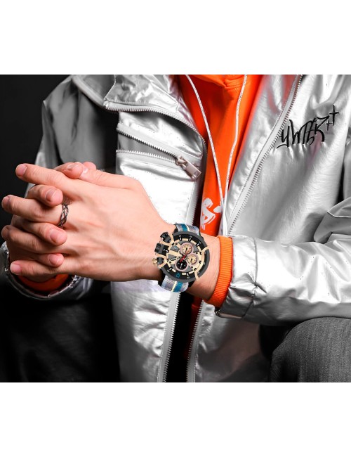 Reloj G-force H4051g Cronografo Funcional Cuero + Estuche