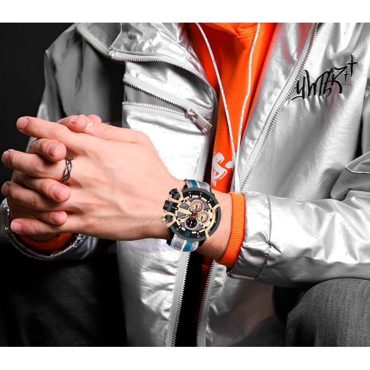 Reloj G-force H4051g Cronografo Funcional Cuero + Estuche