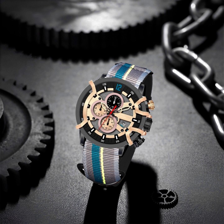 Reloj G-force H4051g Cronografo Funcional Cuero + Estuche