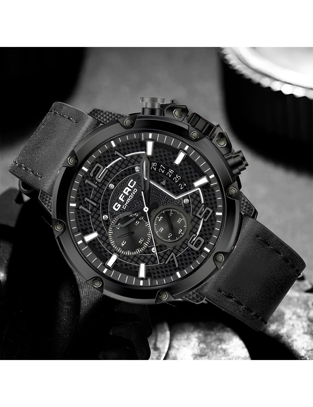 Reloj G-force H3680g Cronografo Funcional Cuero + Estuche