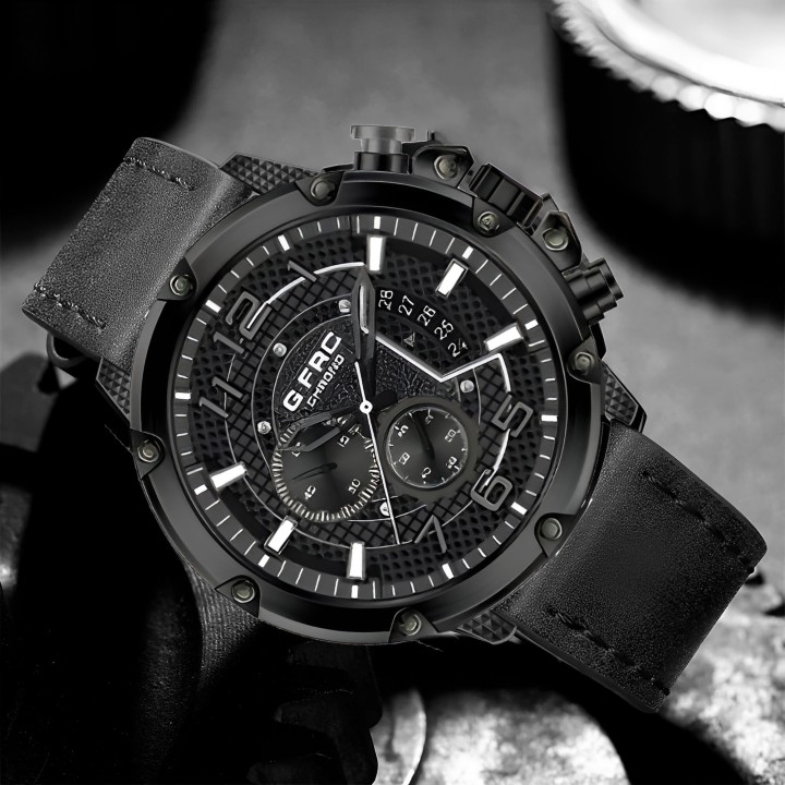 Reloj G-force H3680g Cronografo Funcional Cuero + Estuche