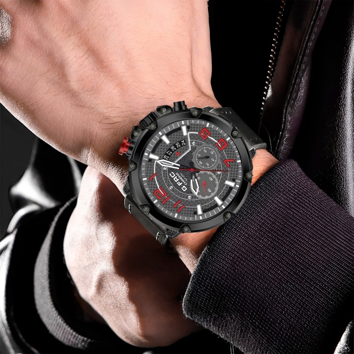 Reloj G-force H3680g Cronografo Funcional Cuero + Estuche