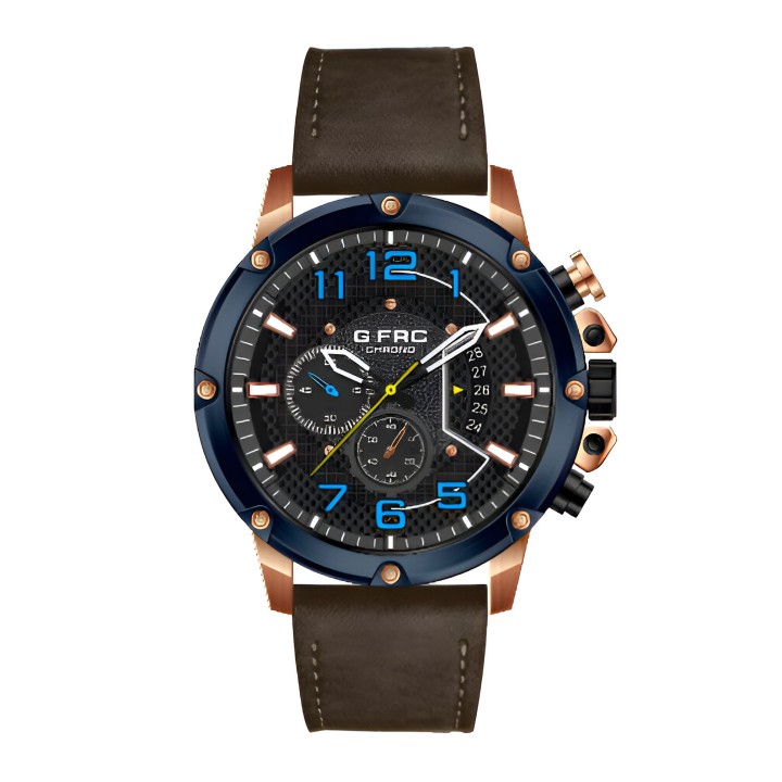 Reloj G-force H3680g Cronografo Funcional Cuero + Estuche