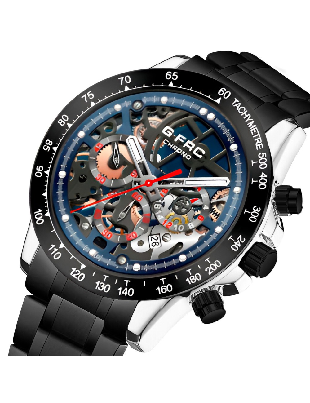 Reloj G-force H3717g Cronografo Funcional Acero + Estuche