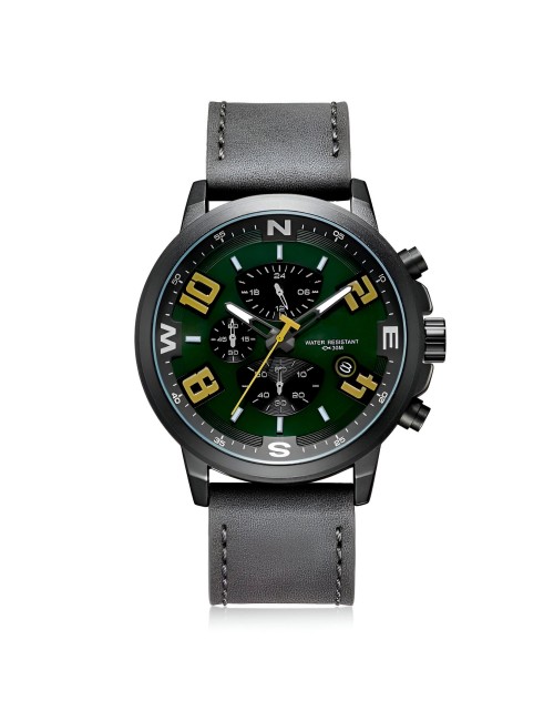 Reloj G-force H3801g Cronografo Funcional Cuero + Estuche