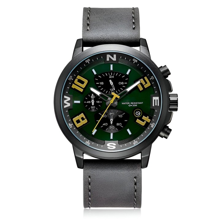 Reloj G-force H3801g Cronografo Funcional Cuero + Estuche