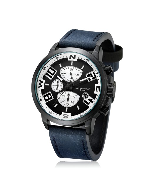 Reloj G-force H3801g Cronografo Funcional Cuero + Estuche