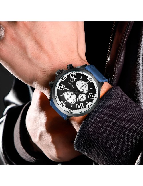 Reloj G-force H3801g Cronografo Funcional Cuero + Estuche