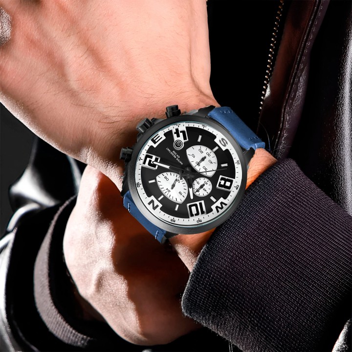 Reloj G-force H3801g Cronografo Funcional Cuero + Estuche