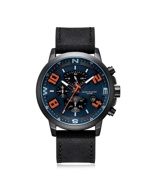 Reloj G-force H3801g Cronografo Funcional Cuero + Estuche