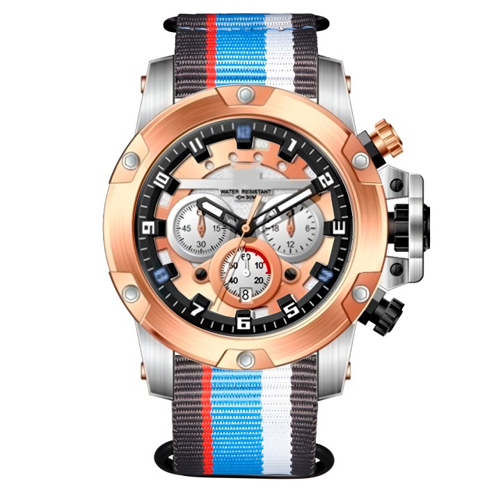 Reloj G-force H4053g Cronografo Funcional Nylon + Estuche