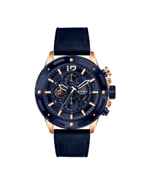 Reloj G-force H3639g Cronografo Funcional Cuero + Estuche