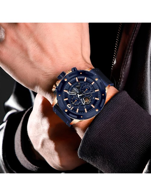 Reloj G-force H3639g Cronografo Funcional Cuero + Estuche