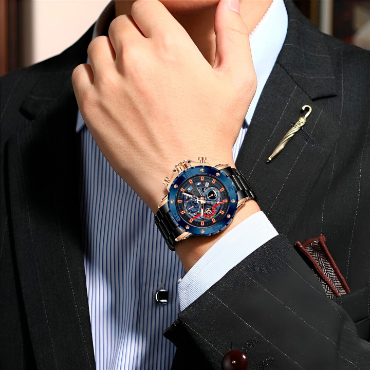 Reloj G-force H3799g Cronografo Funcional Acero + Estuche