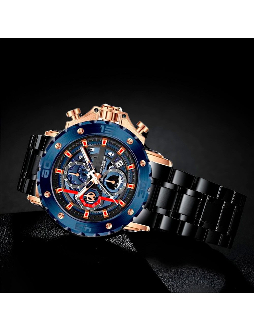 Reloj G-force H3799g Cronografo Funcional Acero + Estuche