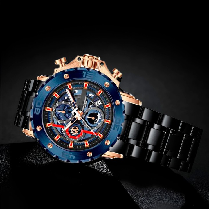 Reloj G-force H3799g Cronografo Funcional Acero + Estuche