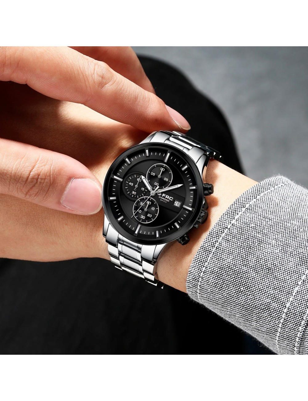 Reloj G-force H3451g Cronografo Funcional Acero + Estuche