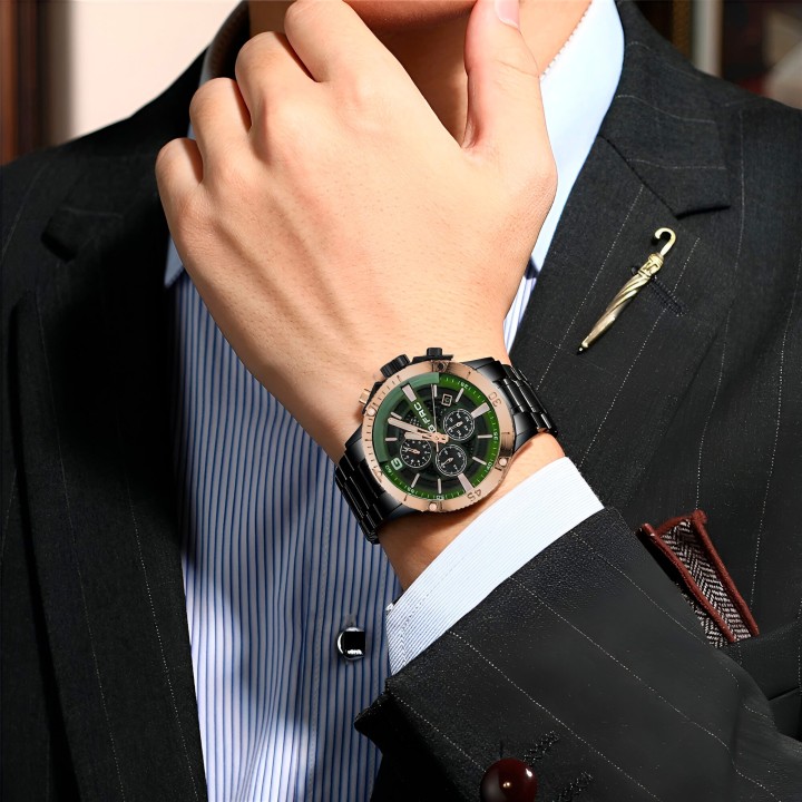 Reloj G-force H3840g Cronografo Funcional Acero + Estuche