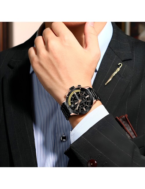 Reloj G-force H3840g Cronografo Funcional Acero + Estuche