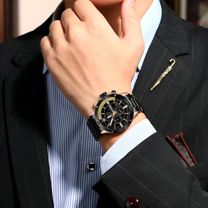 Reloj G-force H3840g Cronografo Funcional Acero + Estuche