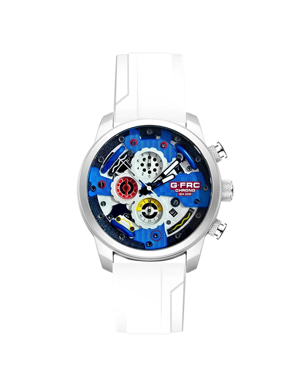 Reloj G-force H3788g Cronografo Funcional Goma + Estuche