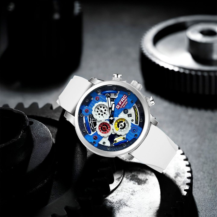 Reloj G-force H3788g Cronografo Funcional Goma + Estuche