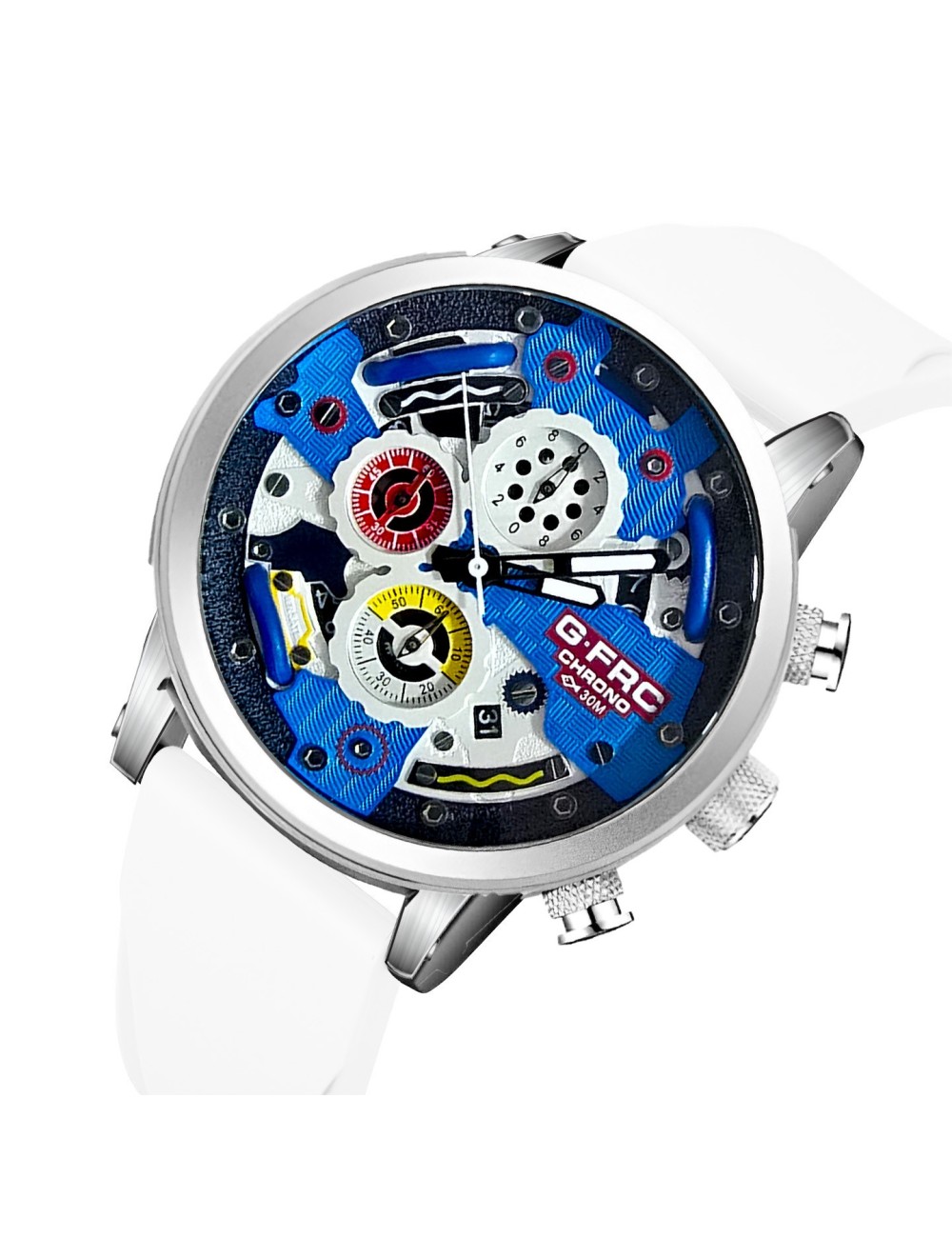 Reloj G-force H3788g Cronografo Funcional Goma + Estuche