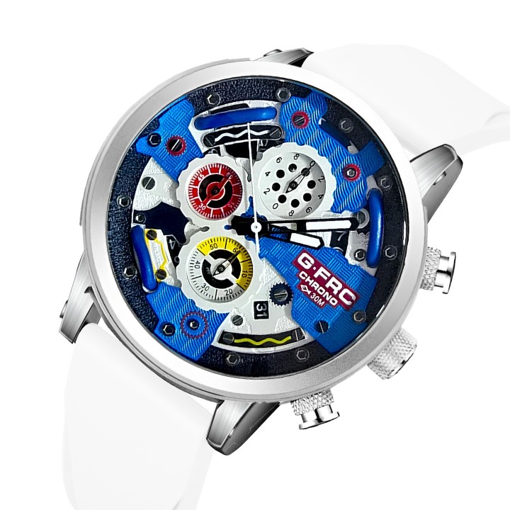 Reloj G-force H3788g Cronografo Funcional Goma + Estuche