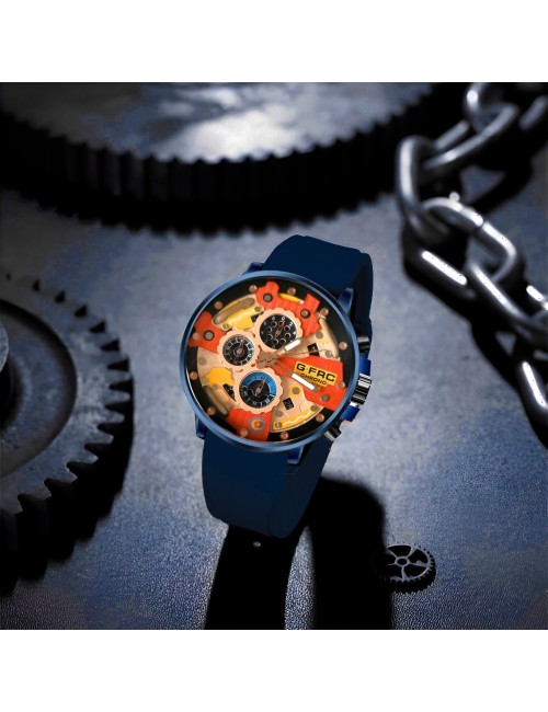 Reloj G-force H3788g Cronografo Funcional Goma + Estuche