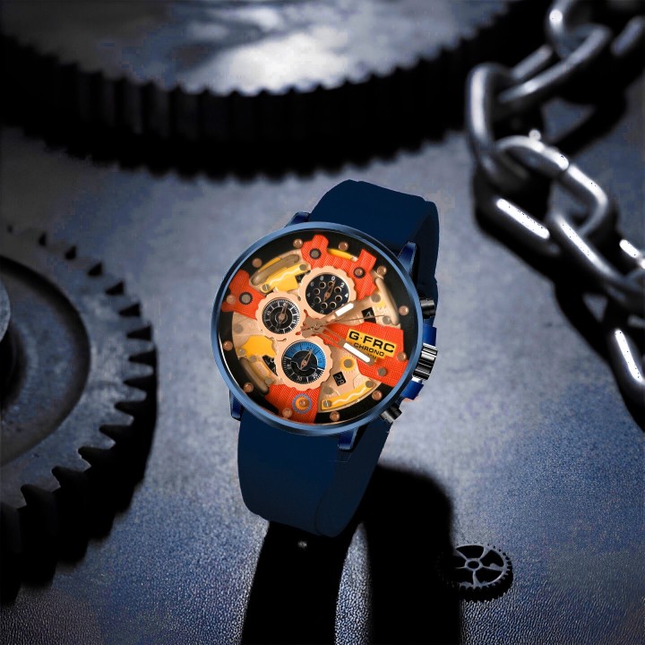 Reloj G-force H3788g Cronografo Funcional Goma + Estuche