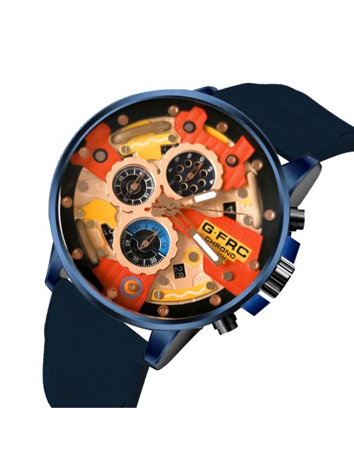 Reloj G-force H3788g Cronografo Funcional Goma + Estuche