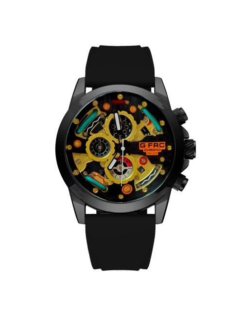 Reloj G-force H3788g Cronografo Funcional Goma + Estuche