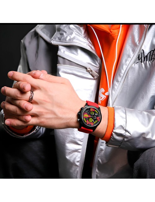 Reloj G-force H3788g Cronografo Funcional Goma + Estuche