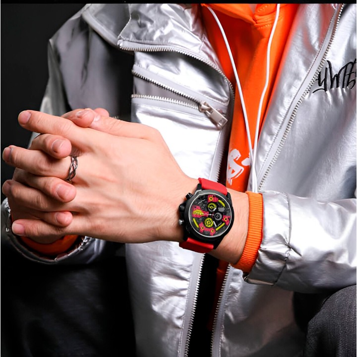 Reloj G-force H3788g Cronografo Funcional Goma + Estuche