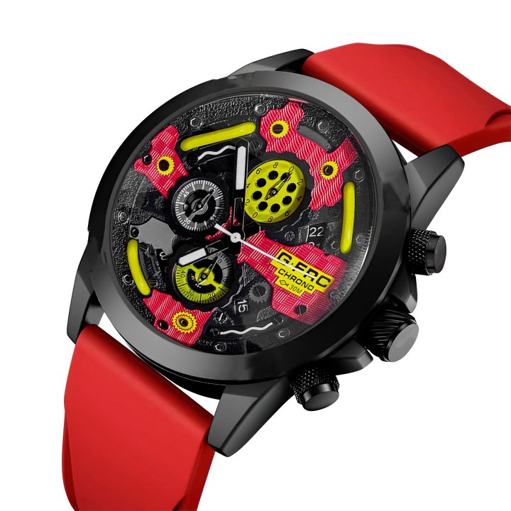 Reloj G-force H3788g Cronografo Funcional Goma + Estuche