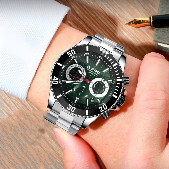 Reloj G-force H4232g Cronografo Funcional Acero + Estuche