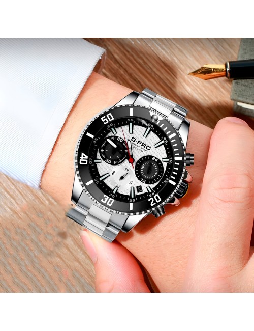 Reloj G-force H4232g Cronografo Funcional Acero + Estuche