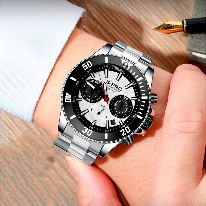 Reloj G-force H4232g Cronografo Funcional Acero + Estuche