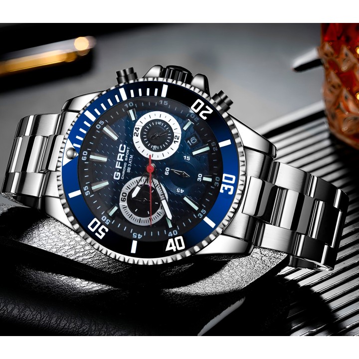 Reloj G-force H4232g Cronografo Funcional Acero + Estuche