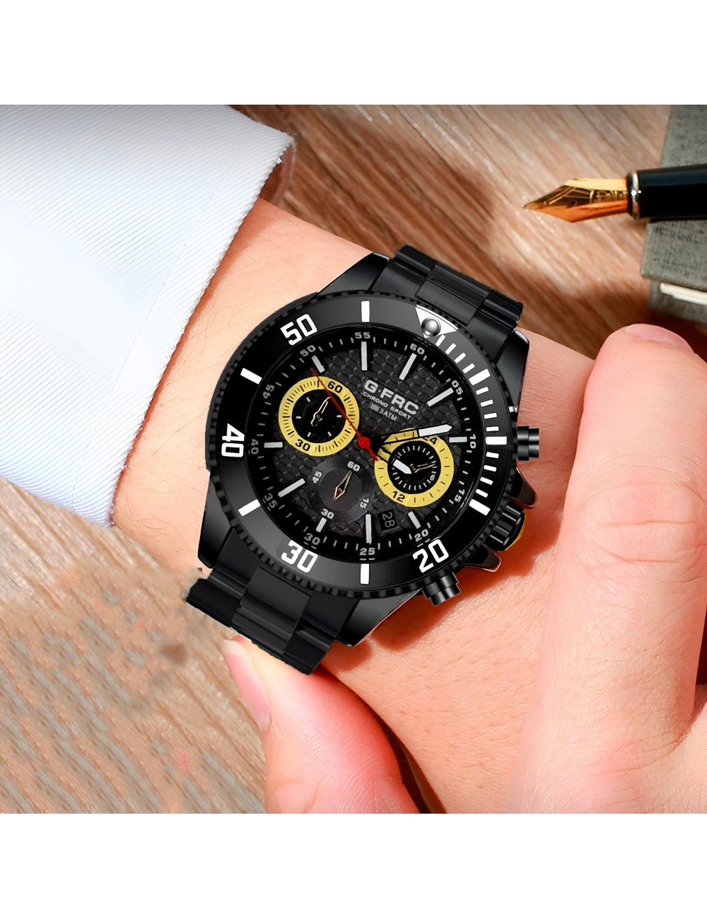 Reloj G-force H4232g Cronografo Funcional Acero + Estuche