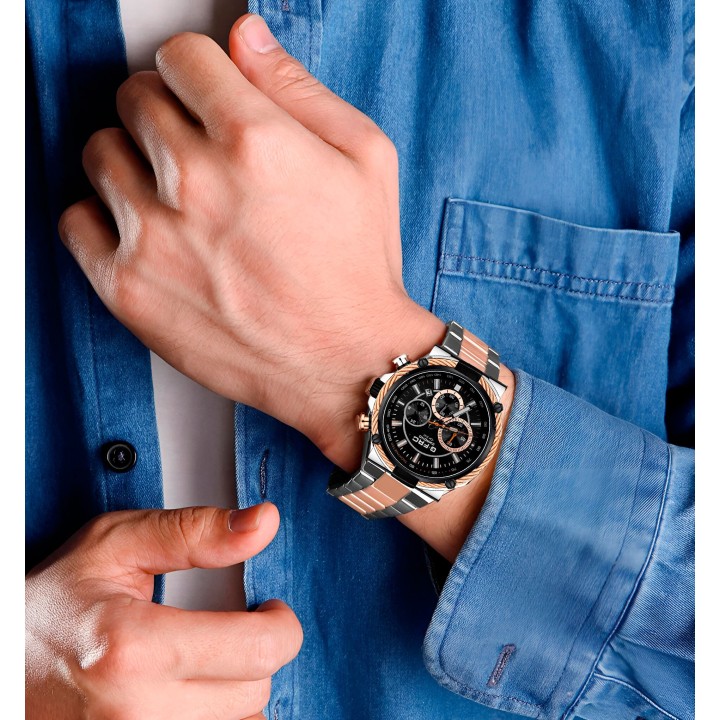 Reloj G-force H3829g Cronografo Funcional Acero + Estuche