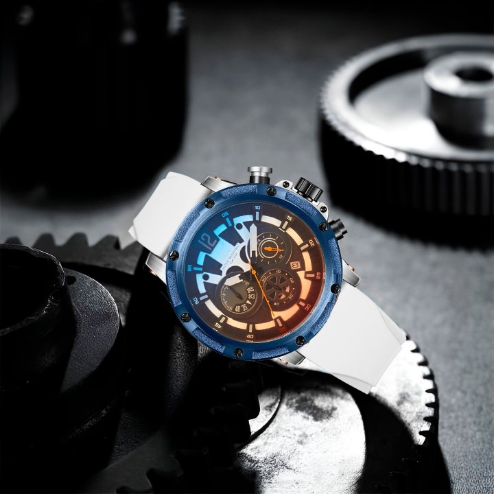 Reloj G-force H3907g Cronografo Funcional Goma + Estuche
