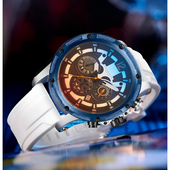 Reloj G-force H3907g Cronografo Funcional Goma + Estuche