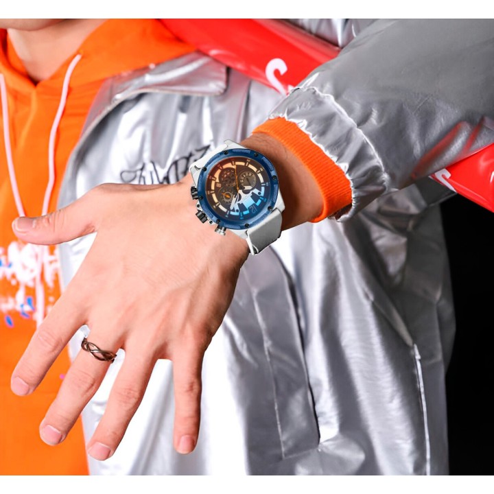 Reloj G-force H3907g Cronografo Funcional Goma + Estuche